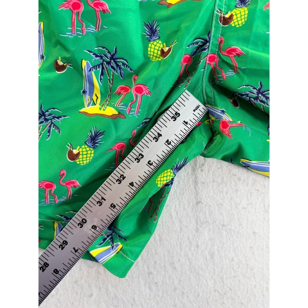 Polo Ralph Lauren Mens Green Tropical Flamingo Swim Trunks 1XB NWT 711777325001